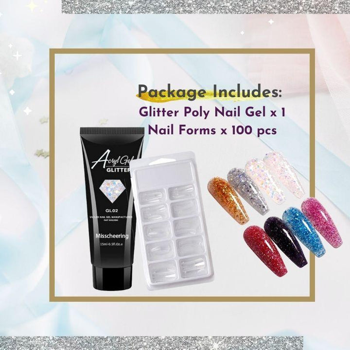 Glittery Poly Nail Gel - LADIESBELLA