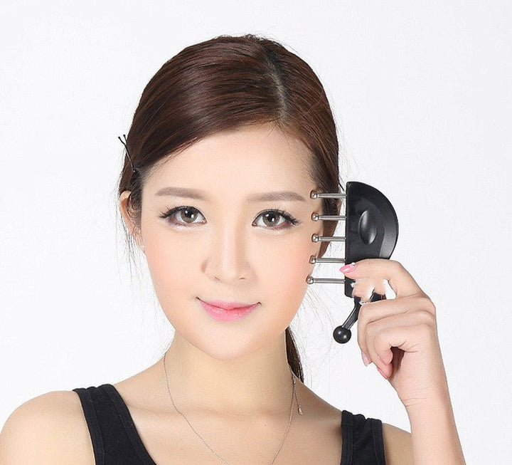 Non-marking Gua Sha Shampoo Black Fish Five Nail Massage Comb - LADIESBELLA