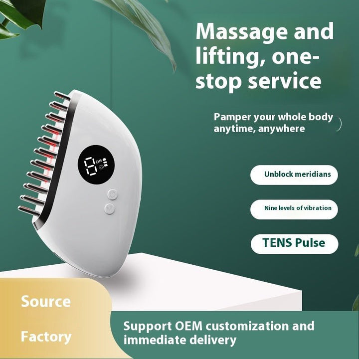 Head Meridian Massage Comb Household Portable Electric Gua Sha Scraping Massager - LADIESBELLA
