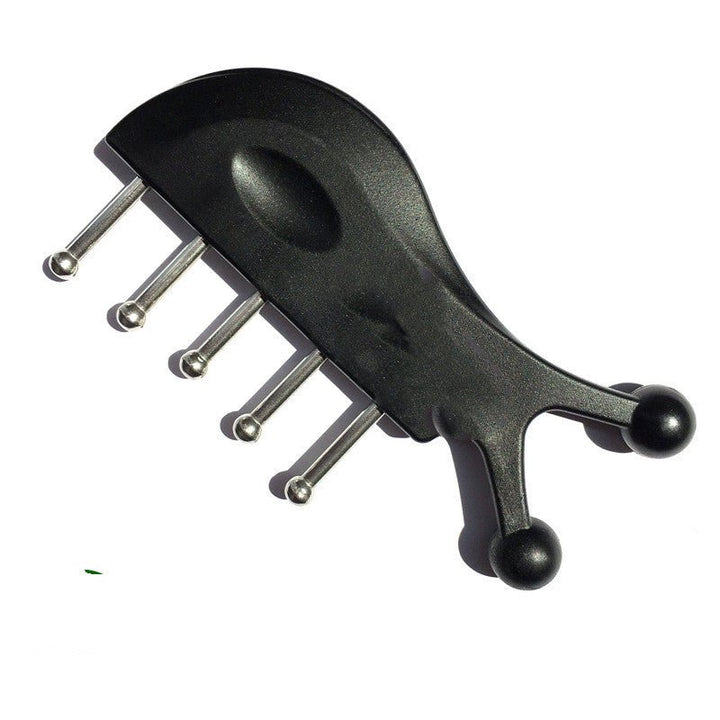 Non-marking Gua Sha Shampoo Black Fish Five Nail Massage Comb - LADIESBELLA