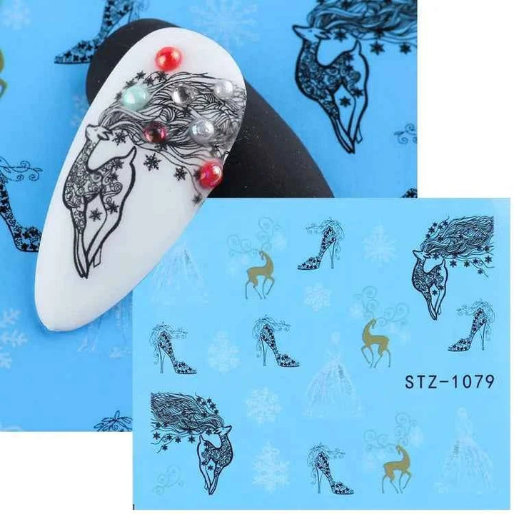 Halloween Nail Decals - Evil Pumpkin- Ghost- Bat-Spider Web - LADIESBELLA