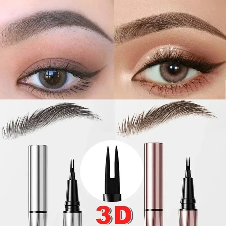 2Points Eyebrow Pencil Long Lasting Easy To Grip Eyebrow Tattoo Waterproof Thin Liquid Lying Silkworm Brow Pen Korean Makeup - LADIESBELLA