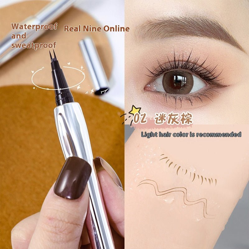 Two Fork Eyebrow Pencil Waterproof Sweat-proof Wild Eyebrow Eyeliner - LADIESBELLA