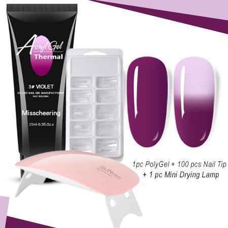 Thermal Poly Gel Nail Set - LADIESBELLA